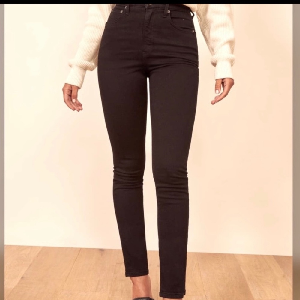 NWT Reformation Black Harper Skinny Jeans for Women